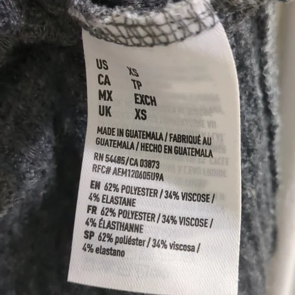 American Eagle Gray Soft & Sexy Plush Cold Shoulder Thermal Long Sleeve - Picture 6 of 7